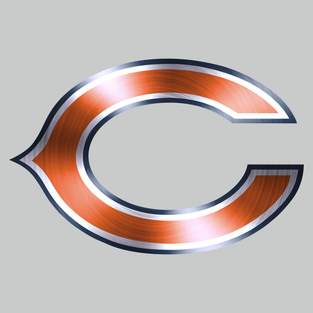 Chicago Bears Stainless steel logo iron on paper